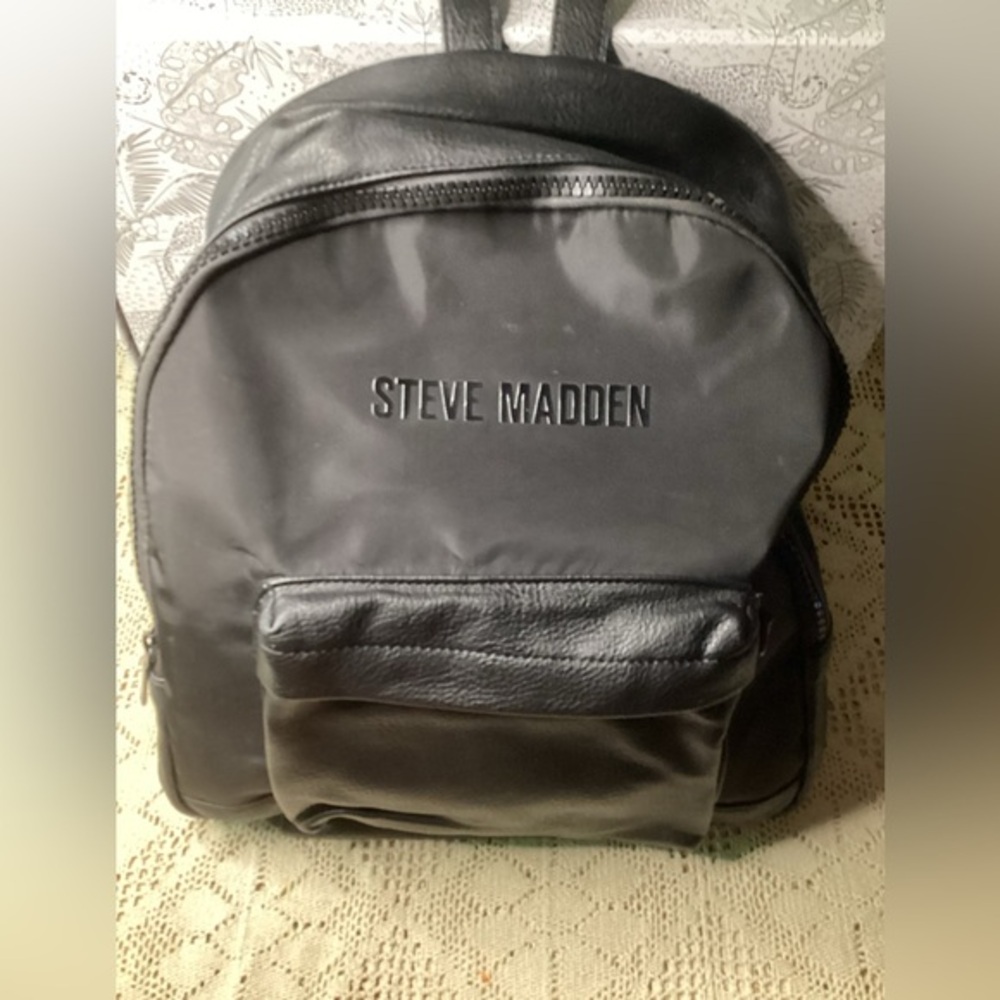 Like New inspired Steve Madden Charcoal Logo Backpack